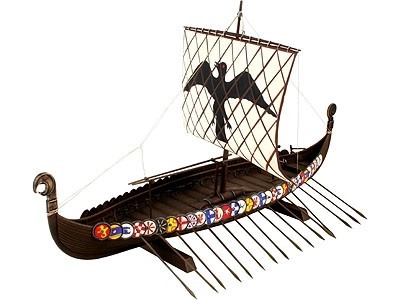 Plastový model vikingské lodi
