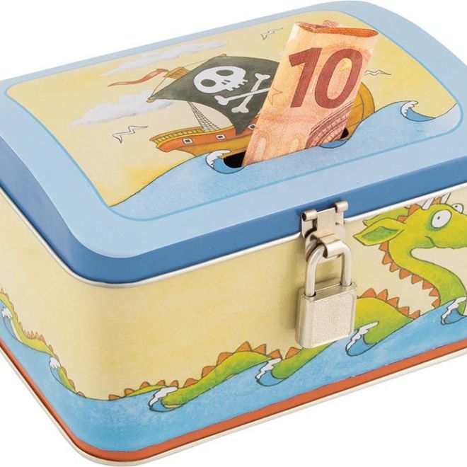 Schránka na peníze s pirátským klíčem