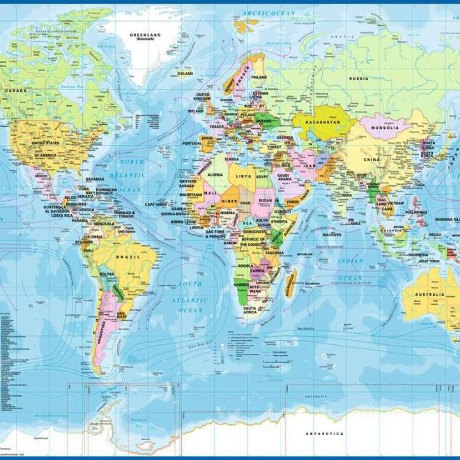 Puzzle 200 prvků XXL Mapa světa