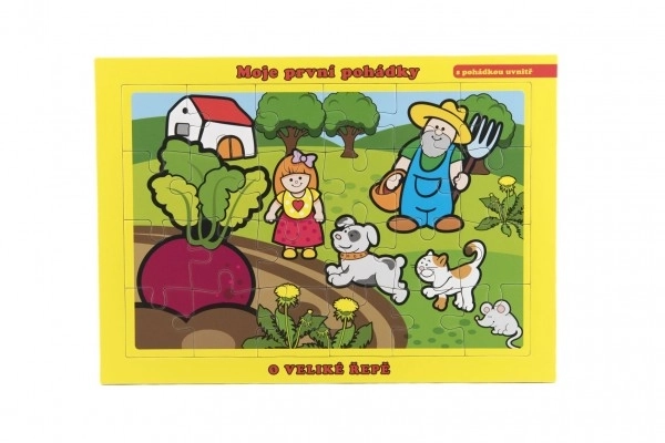 Puzzle deskové O Veliké Řepě 26x17cm 24 dílků Moje první pohádky