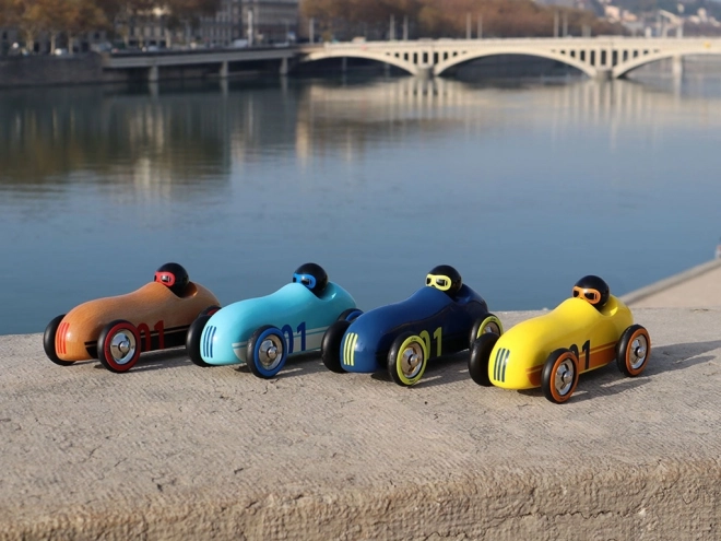 Vilac Dřevěné auto Old Sport tyrkysové