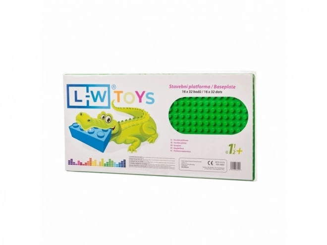 L-W Toys Deska pro nejmenší stavitele 16x32 bodů (25,5x51 cm)