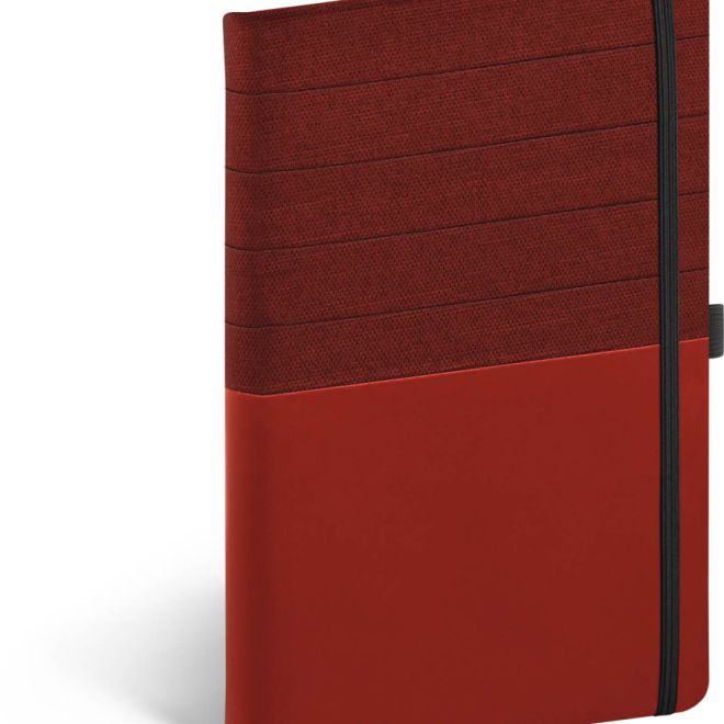 Notes Skiver červenovínový, linkovaný, 13 × 21 cm
