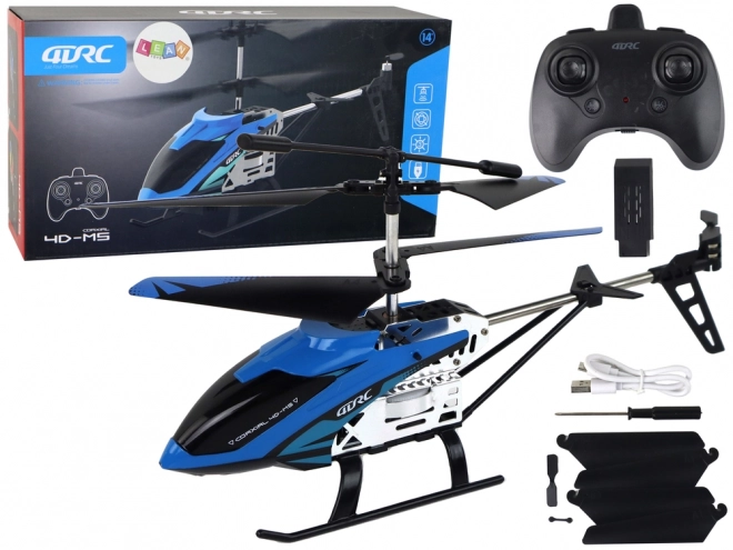 Hliníková RC helikoptéra 2.4G Blue 15 minut letu