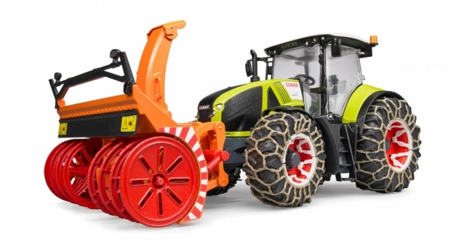 Bruder Traktor Class Axion 950 se sněhovou frézou