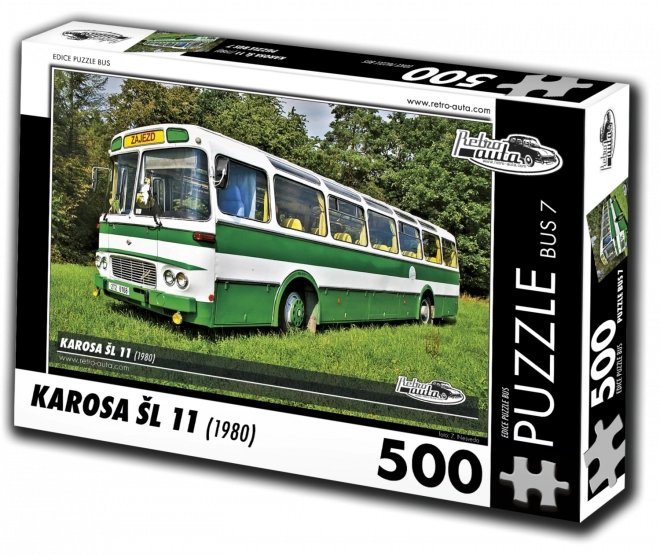 RETRO-AUTA Puzzle BUS č.7 Karosa ŠL 11 (1980) 500 dílků