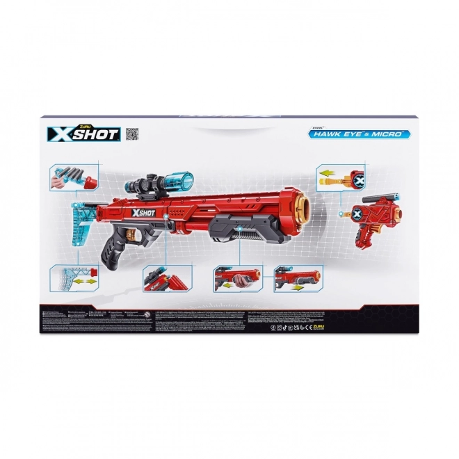 Sada X-Shot Excel Double Hawk Eye & Double Micro Combo Launcher Set