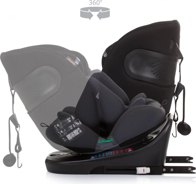 CHIPOLINO Autosedačka Motion i-Size 40-150cm Isofix 360, Obsidian