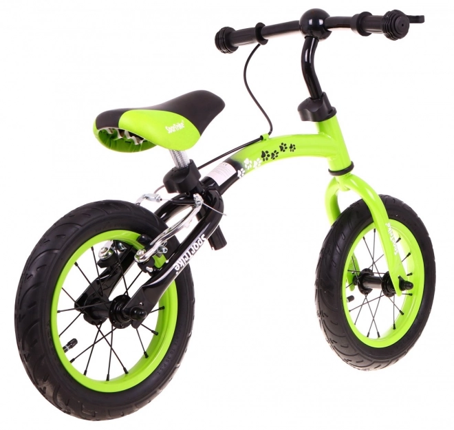 Dětské krosové kolo Boomerang SporTrike Green Učíme se jezdit + variabilní uspořádání rámu