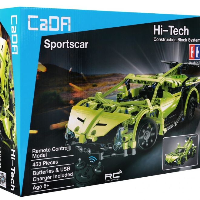CaDA  Stavebnice sálkově ovládané sportovní auto pro děti 6+ 453 dílků
