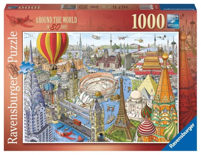 Puzzle Cesta kolem světa za 80 dní 1000 dílků