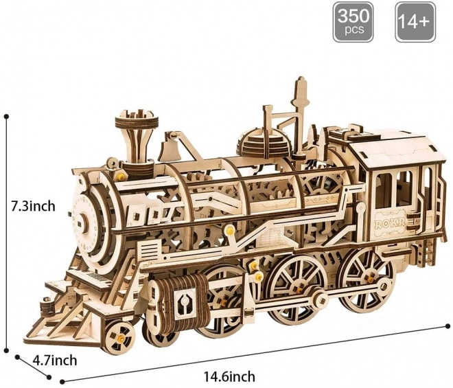 Lokomotiva - 3D dřevěná stavebnice