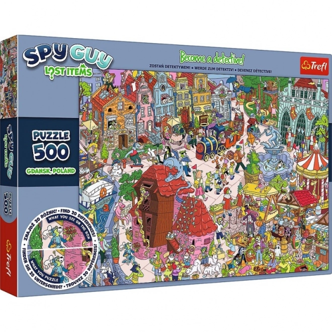 Puzzle 500 prvků Spy Guy Ztracené předměty Gdaňsk Polsko