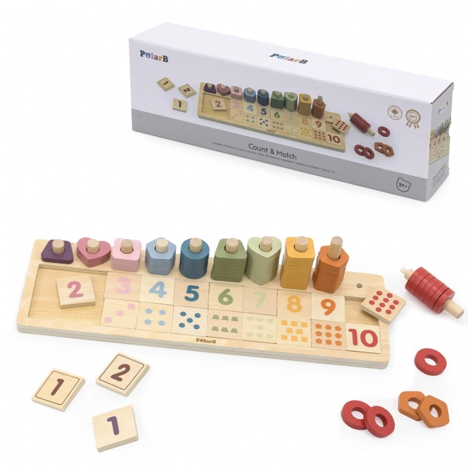 Dřevěné počítadlo a třídící hračka Montessori od PolarB