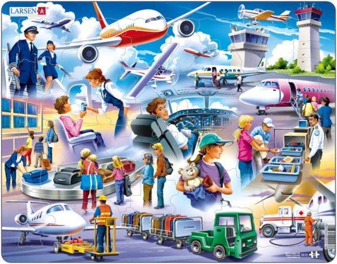 Puzzle Letiště LARSEN 42 dílků