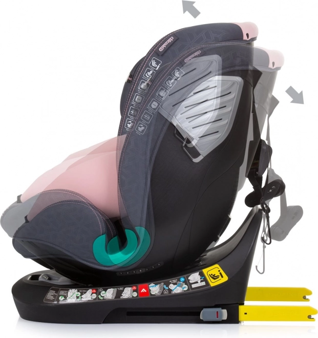 CHIPOLINO Autosedačka Supreme i-Size 40-150cm Isofix 360, Flamingo