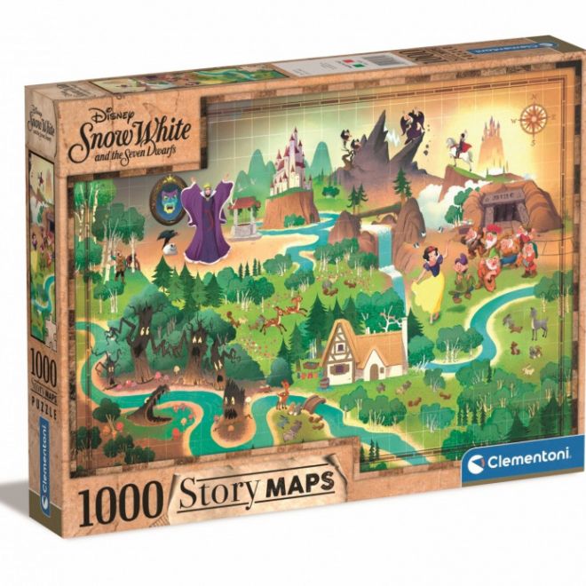 Puzzle 1000 prvků Příběhové mapy Sněhurka