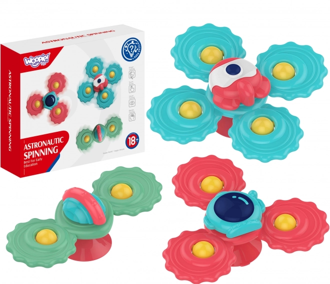 Dětský spinner kousátko s přísavkou WOOPIE