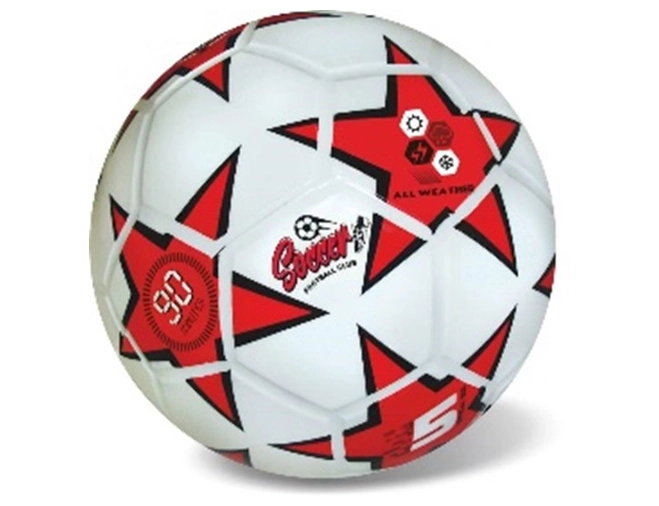 Míč fotbal červený 23 cm, 360 gr