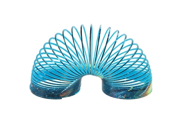 Spirála/pružina vesmír plast průměr 6,5cm 2 barvy