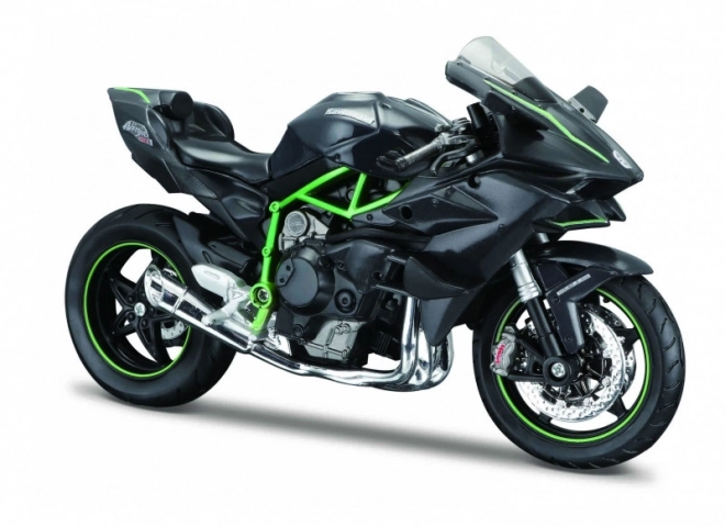 Kovový model motocyklu Kawasaki Ninja H2 R se stojanem 1/12