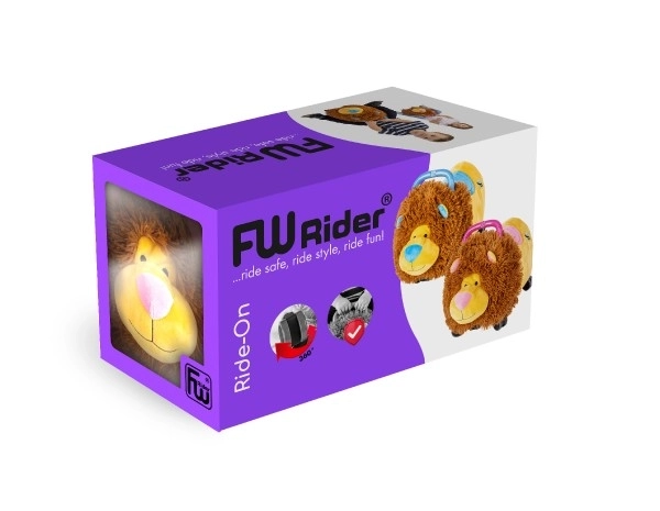 Odrážedlo FUNNY WHEELS Rider Ride-On lvíček 50cm plyšový nosn. 25kg v krabici 49x30x23cm 12m+ – Růžový