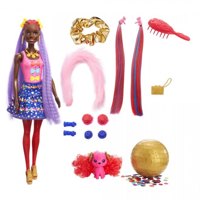 Barbie Color Reveal party styling panenky fialové vlasy