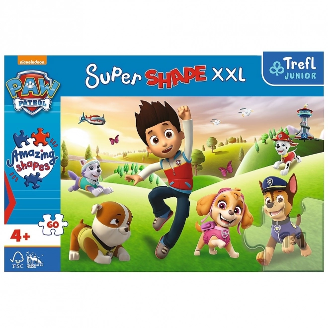 Puzzle 60 prvků XXL Super Shape Smiling Paw Patrol dogs