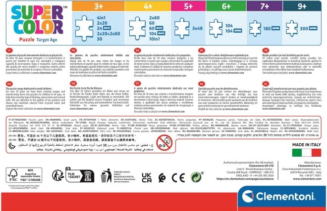 CLEMENTONI Puzzle Superčíči 4v1 (12+16+20+24 dílků)