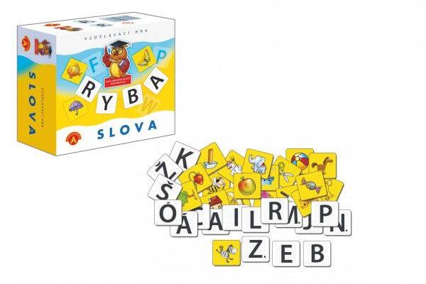 Slova didaktická společenská hra v krabičce 13,5x12,5x6cm