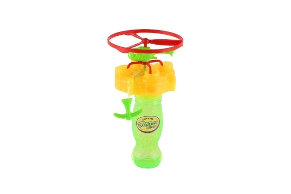 Bublifuk + helikoptéra na natažení plast v krabičce 12x24x10cm