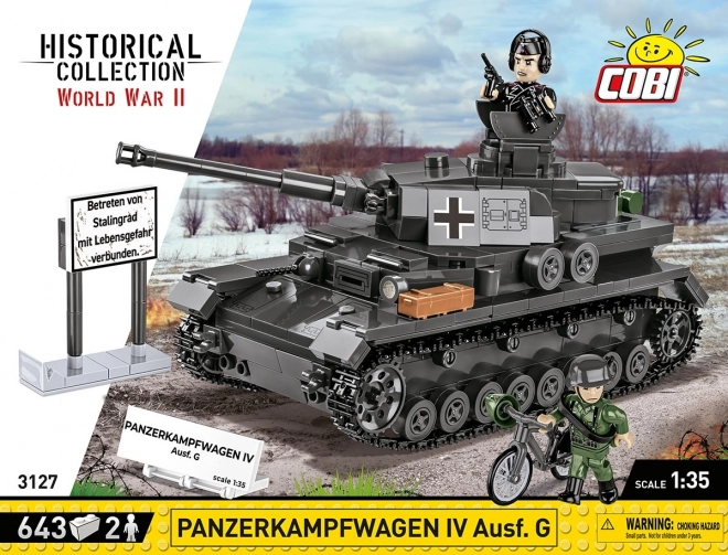 COBI 3127 World War II Německý tank Panzerkampfwagen IV Ausf. G 1:35