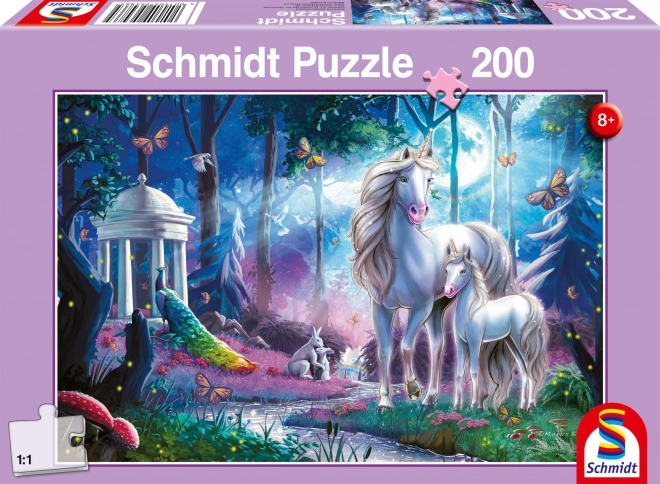 Puzzle Jednorožci 200 dílků