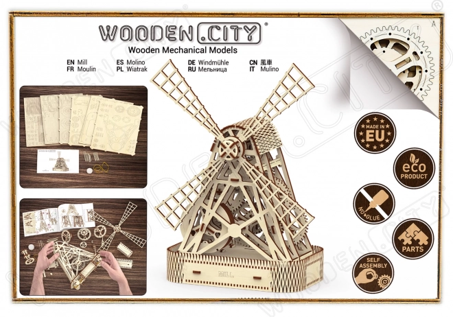 WOODEN CITY 3D puzzle Mlýn 222 dílů