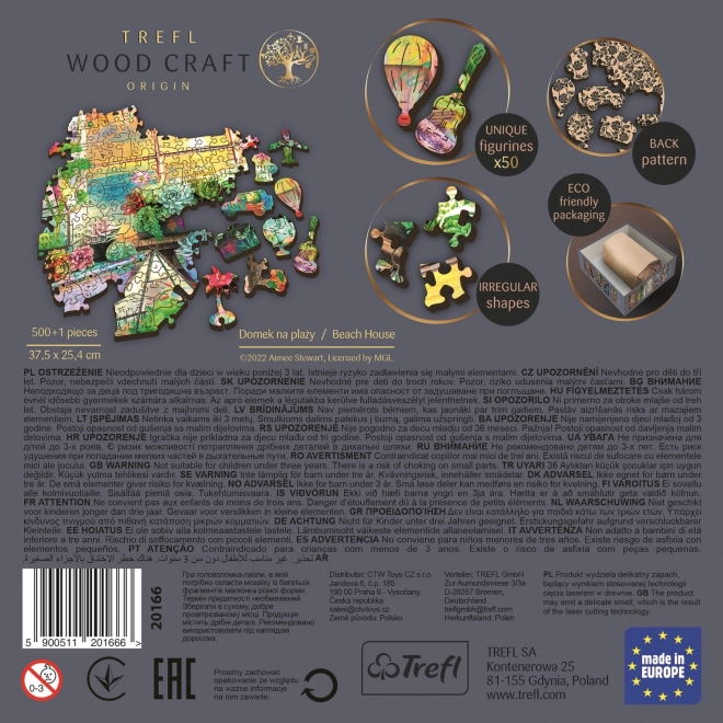 Dřevěné puzzle TREFL Wood Craft Plážový domek