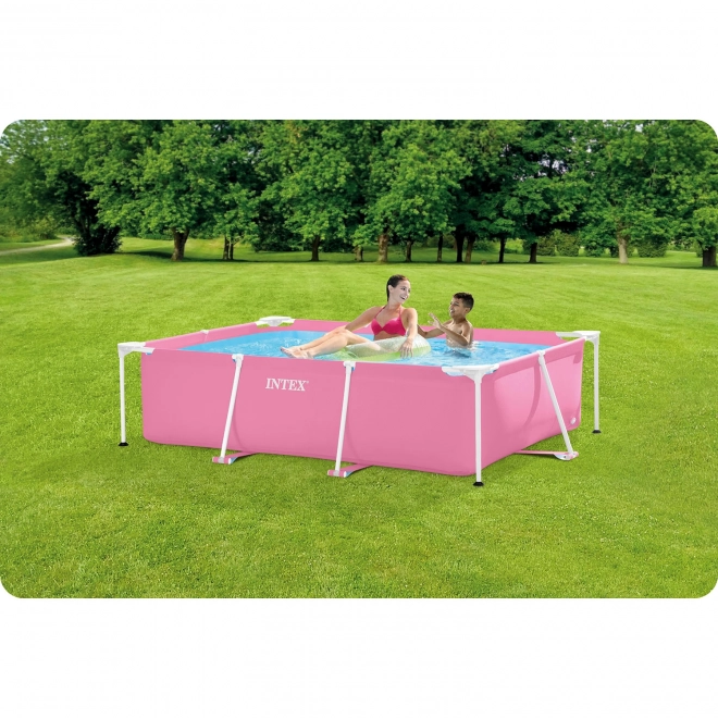 Velký zahradní bazén s obdélníkovým rámem 220 x 150 cm INTEX 28266