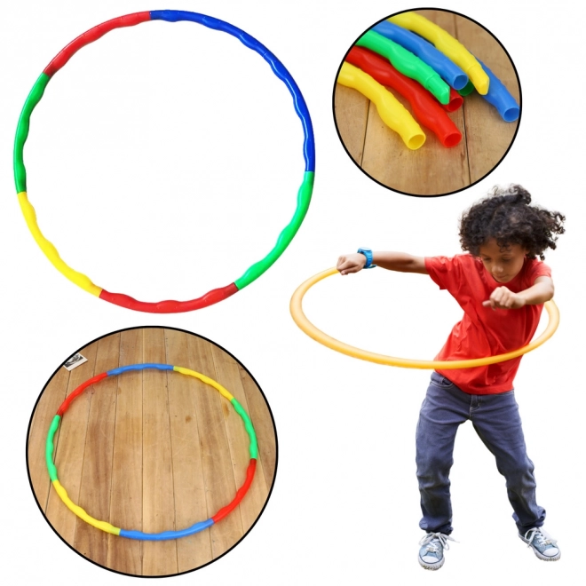 Barevná skládací Hula Hoop s masážními výstupky