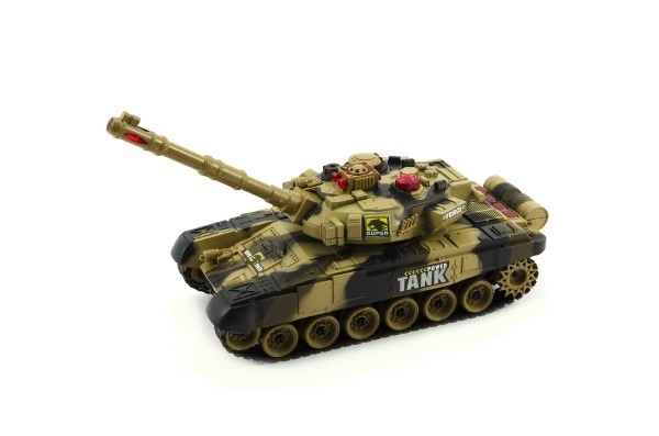 Tank RC T-80 plast 25cm s dobíjecím packem USB+adaptér na baterie 2 druhy  2,4 GHz v krabici