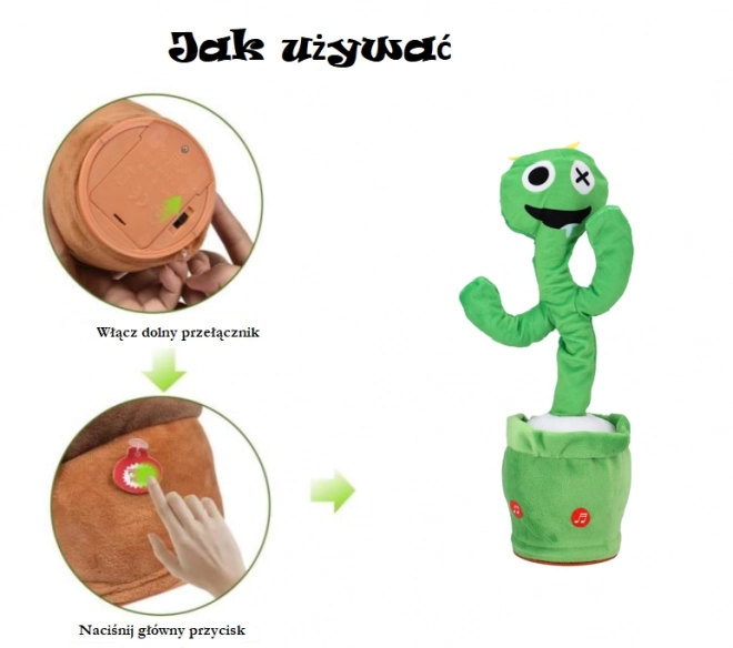 Dětská hračka - Tančící a zpívající maskot ROBLOX RAINBOW FRIENDS - zelený
