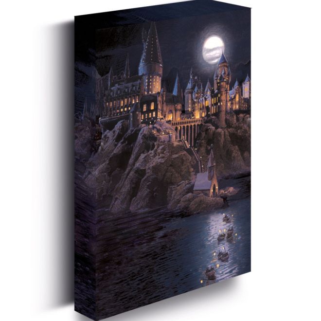 Obraz LED svítící 30x40 cm, Harry Potter - Bradavice hrad