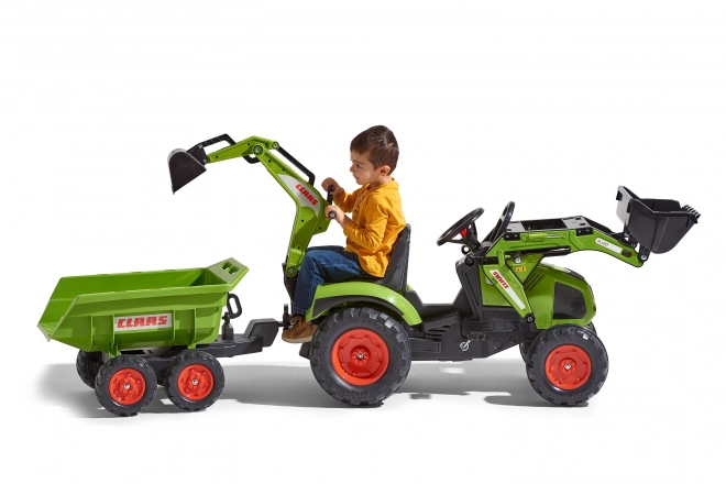 Traktor Claas Axos šlapací - s přední i zadní lžící + valník