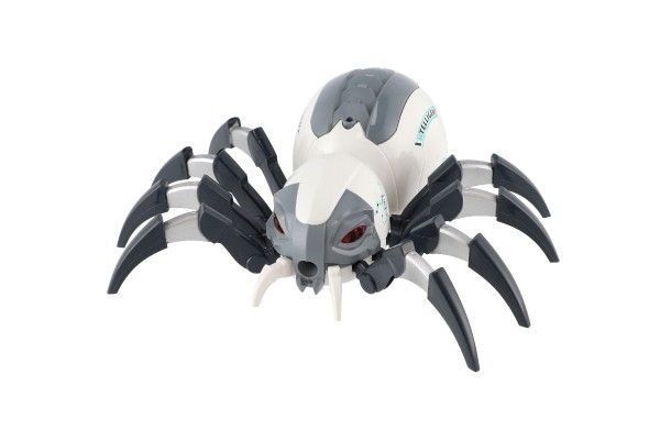 Pavouk IC vypouštějící páru plast 28x20cm na dálk. ovlád. na bat. se světlem+zvukem v krab. 31x25cm