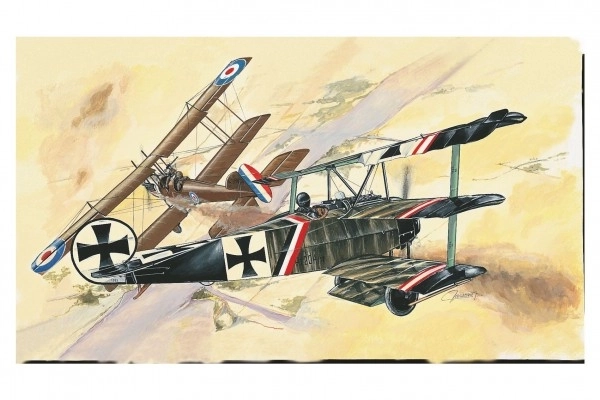 Model Fokker DR.1 1:72 8,01x9,98cm v krabici 25x14,5x4,5cm