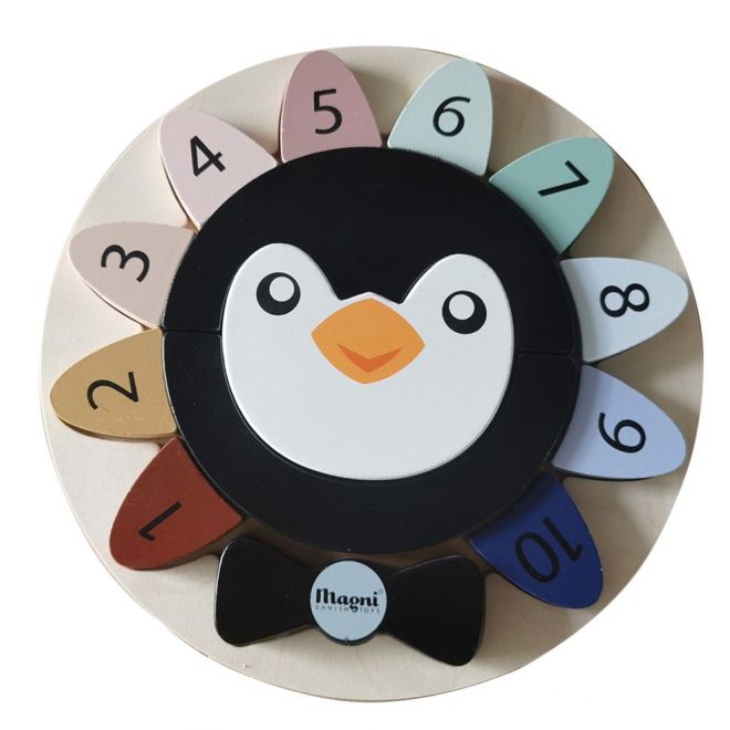 Počítání puzzle s tučňákem