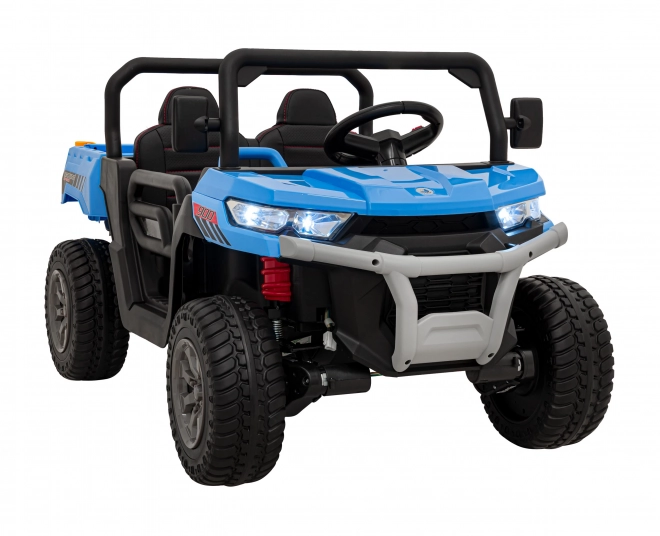 Dětské autíčko Pick-Up Speed 900 Blue + pohon 4x4 + pohyblivá naběračka + nosič zavazadel + dálkové ovládání + lopata + LED audio