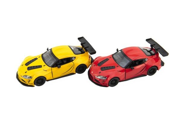 Auto Kinsmart Toyota GR Supra Racing Concept kov/plast 12,5cm 4 barvy na zpětné natažení