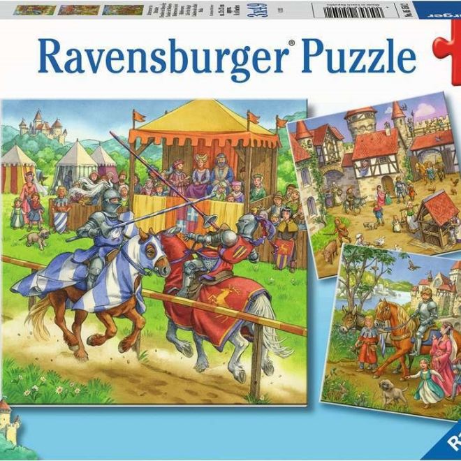 RAVENSBURGER Puzzle Rytířský turnaj 3x49 dílků