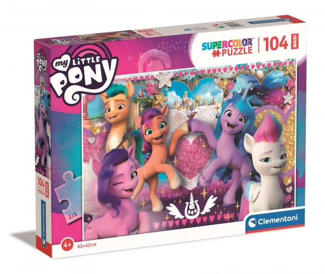 CLEMENTONI Puzzle My Little Pony: Láskyplní poníci MAXI 104 dílků