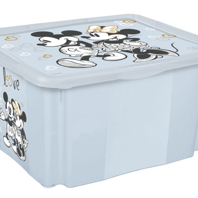 Úložný box s víkem malý "Mickey", Modrá II