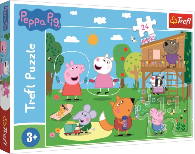 Puzzle 24 Maxi Hrajeme si na poli Prasátko Peppa